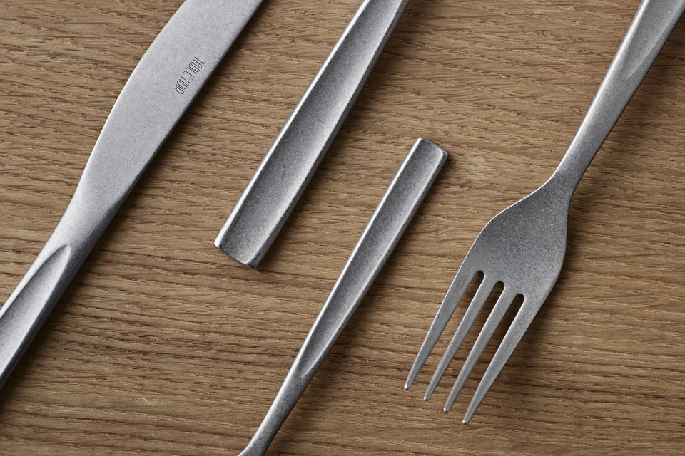 cutlery set for restaurant barr by snohetta