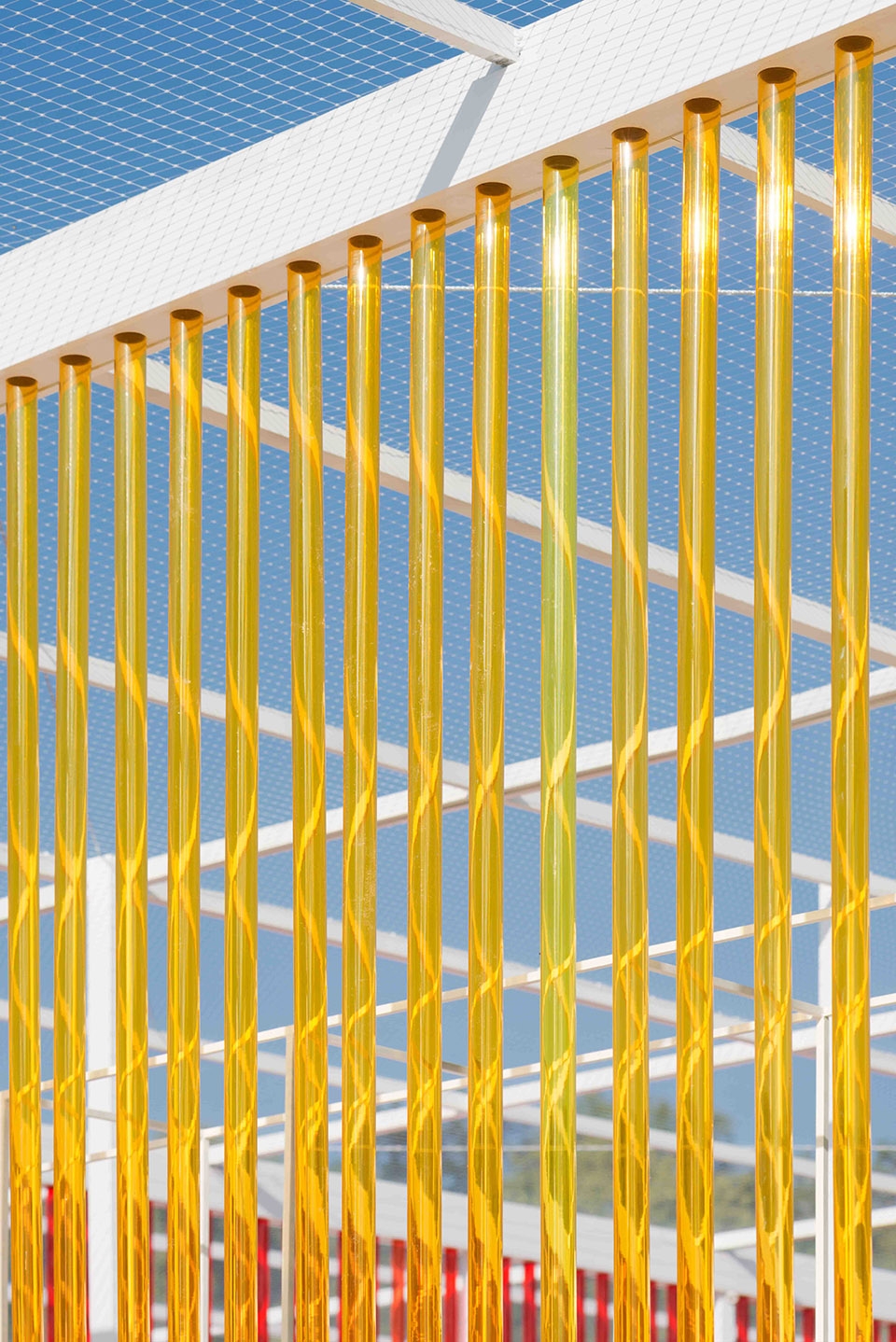 temporary pavilion at picnic afisha by project eleven