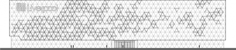 liverpool paseo queretaro facade by miguel de la torre architects