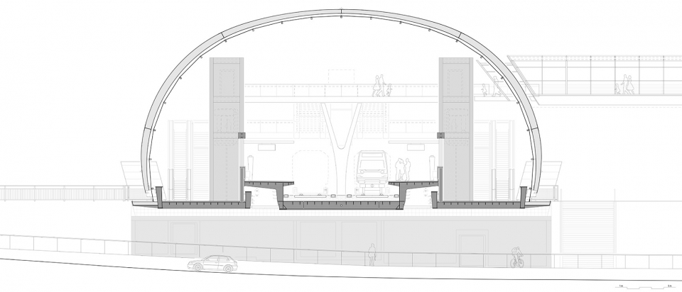 new elbbrucken underground station by gmp