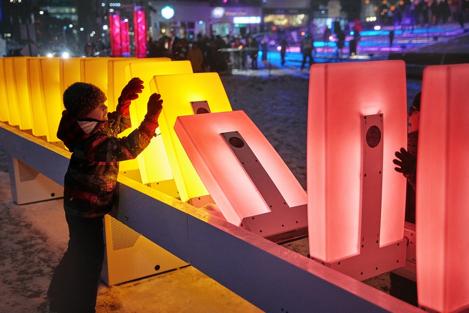 domino effect by quartier des spectacles partnership