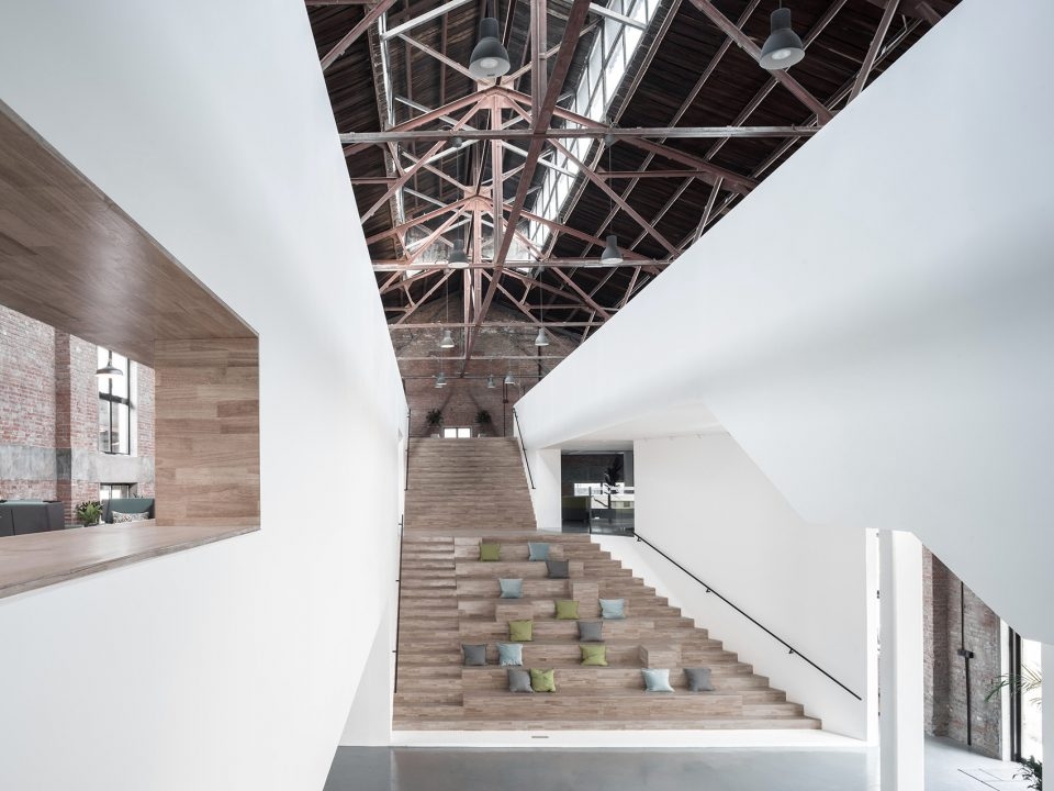 the renovation of old train factory to crrc 1897 creative display center china by project 960x720