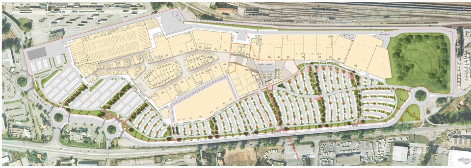 parking and the surroundings of galerie espaces fenouillet by filao amenagement