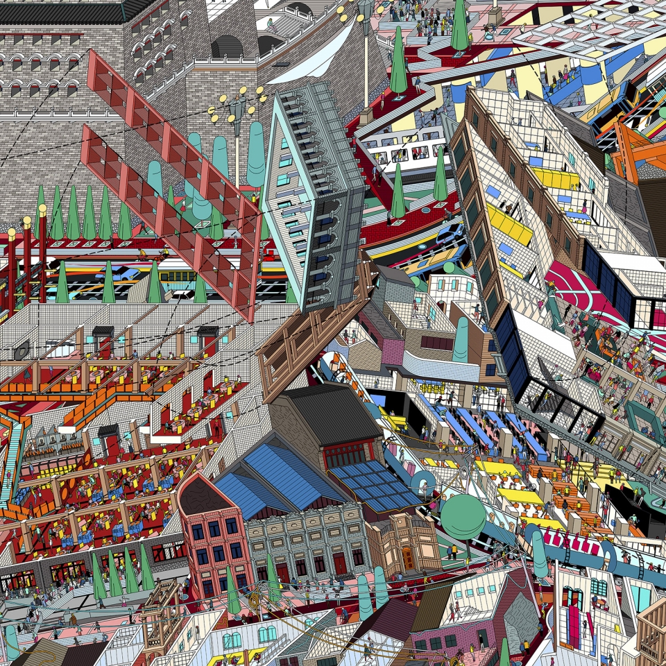 under the zhengyangmen china by drawing architecture studio