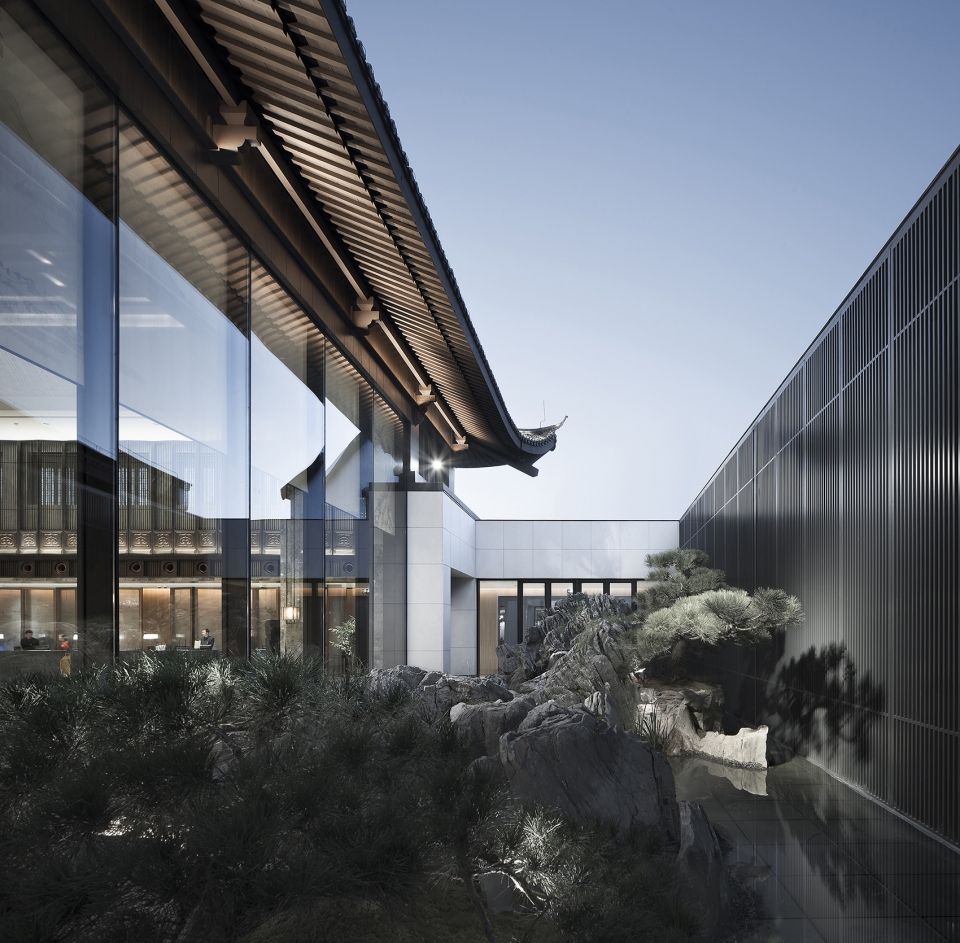 the new lobby in shaoxing hotel reconstruction and upgrading project china by architectural design and research institute of zhejiang uni...