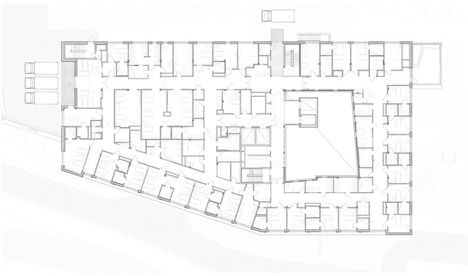 new extension to haraldplass hospital by c f moller architects