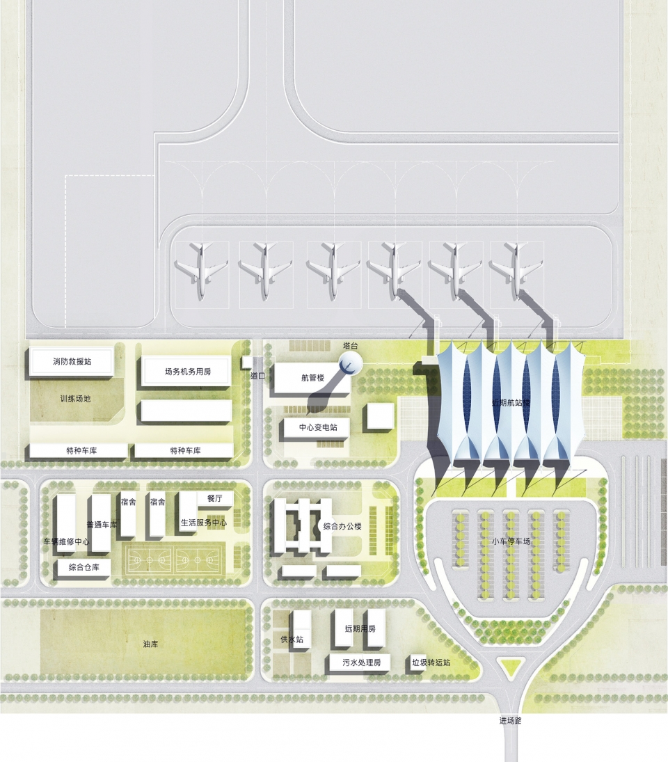terminal building of yueyang sanhe airport china by tao zhi studio architectural design and research institute of scut