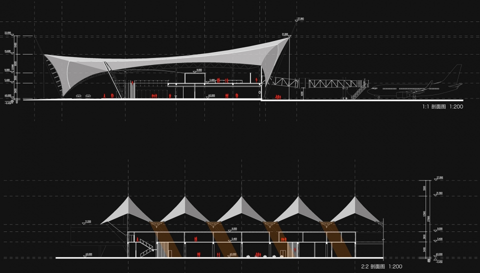 terminal building of yueyang sanhe airport china by tao zhi studio architectural design and research institute of scut