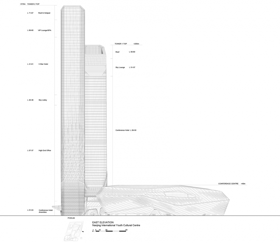 nanjing international youth cultural centre china by zaha hadid architects