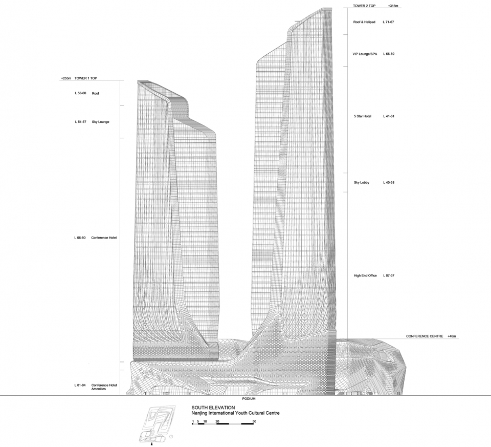 nanjing international youth cultural centre china by zaha hadid architects