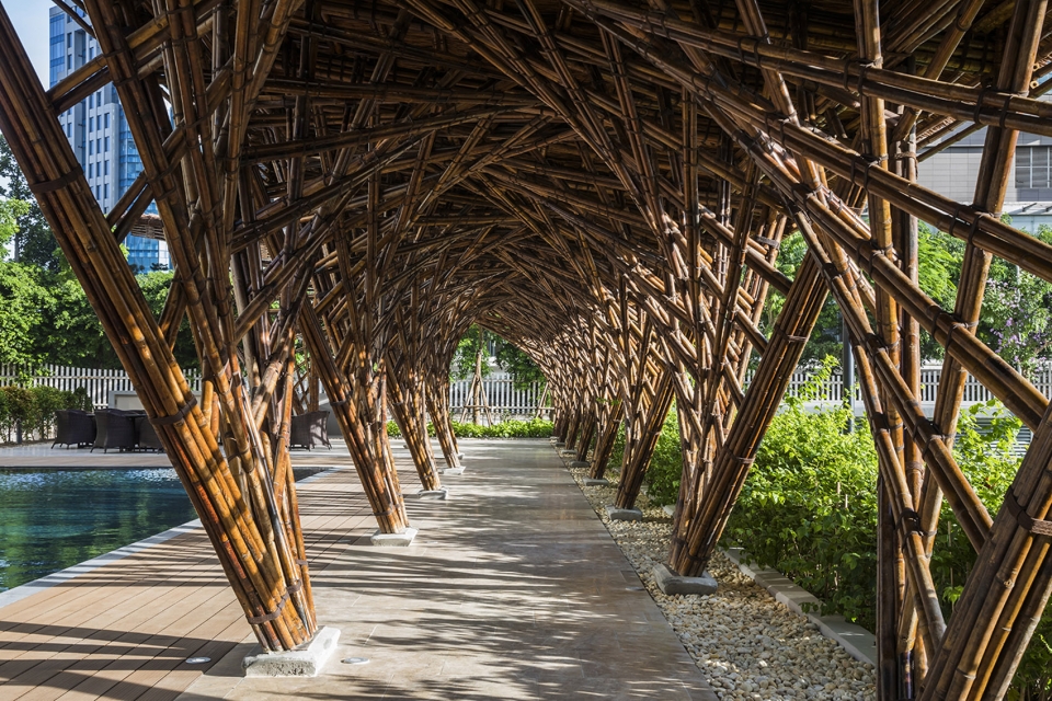 vinata bamboo pavilion by vtn architects (vo tro