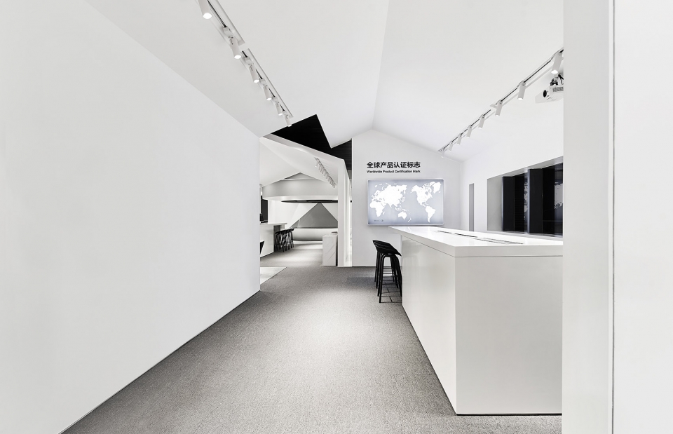 emtek letter testing exhibition hall by zones design studio