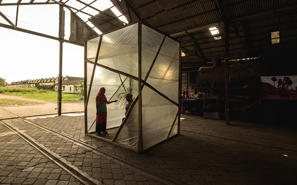 exhibition space design for lagos biennial 2017 by jeanne schultz design studio