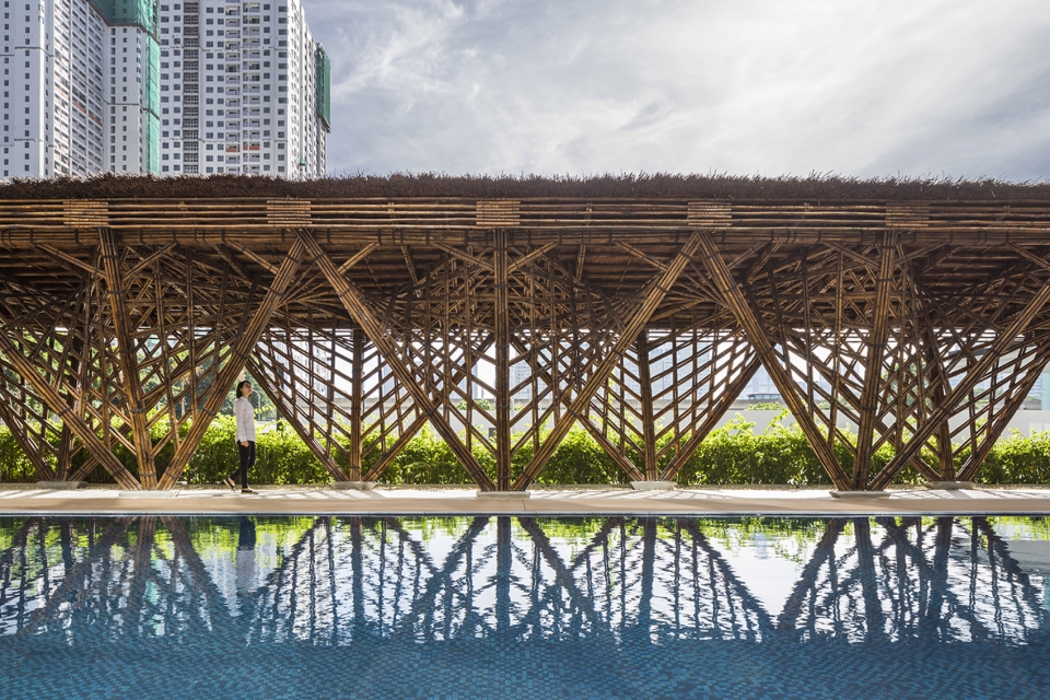 vinata bamboo pavilion by vo trong nghia architects
