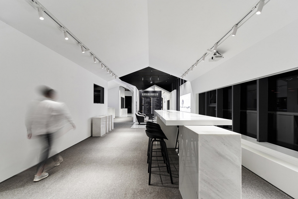 emtek letter testing exhibition hall by zones design studio