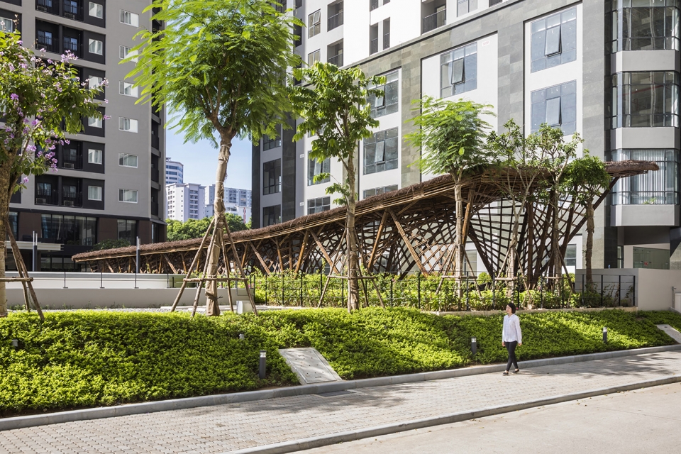 vinata bamboo pavilion by vo trong nghia architects