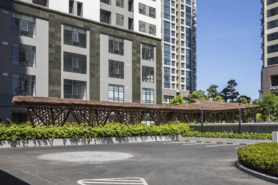 vinata bamboo pavilion by vo trong nghia architects