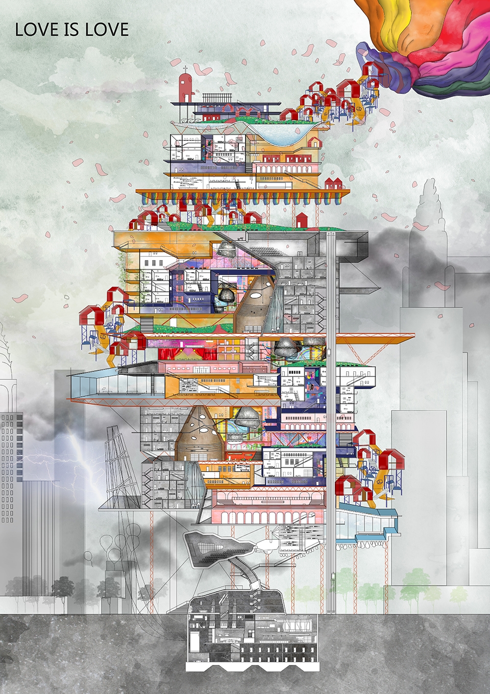 grade four high rise building architectural design course in hebei university of technology