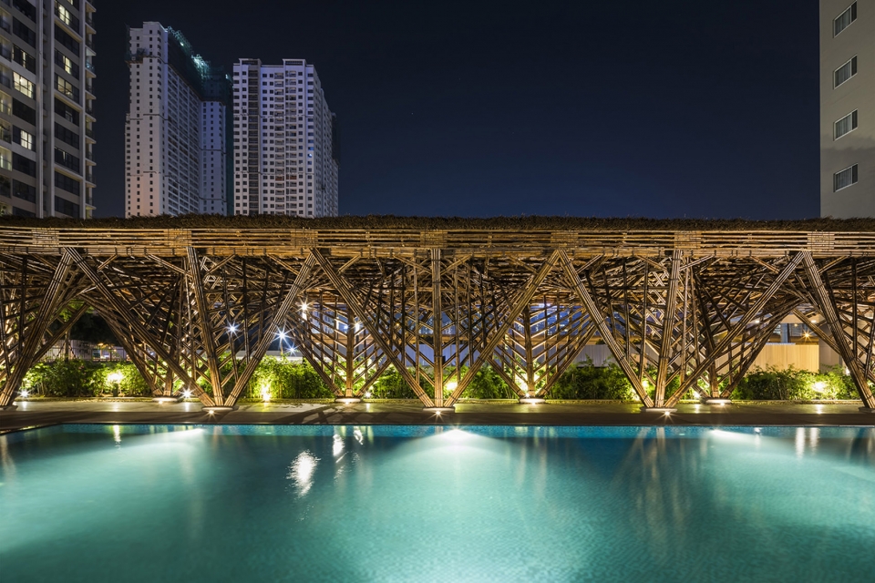 vinata bamboo pavilion by vo trong nghia architects