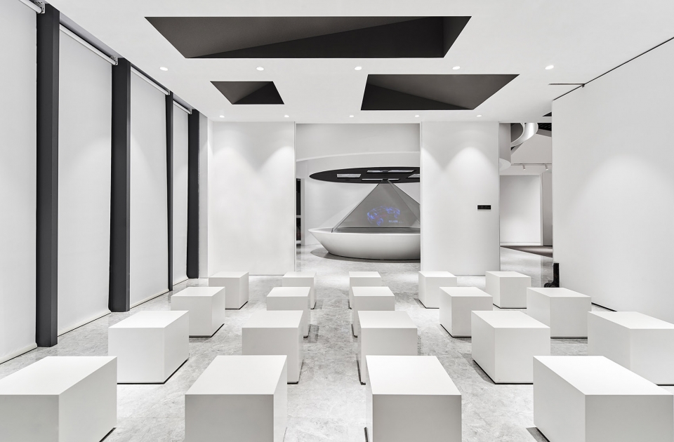 emtek letter testing exhibition hall by zones design studio