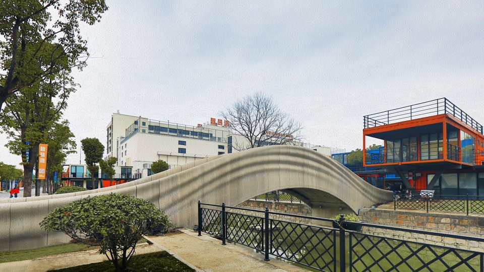 the worlds largest concrete 3d printed pedestrian bridge china by tsinghua university school of architecture zoina land joint research ce...