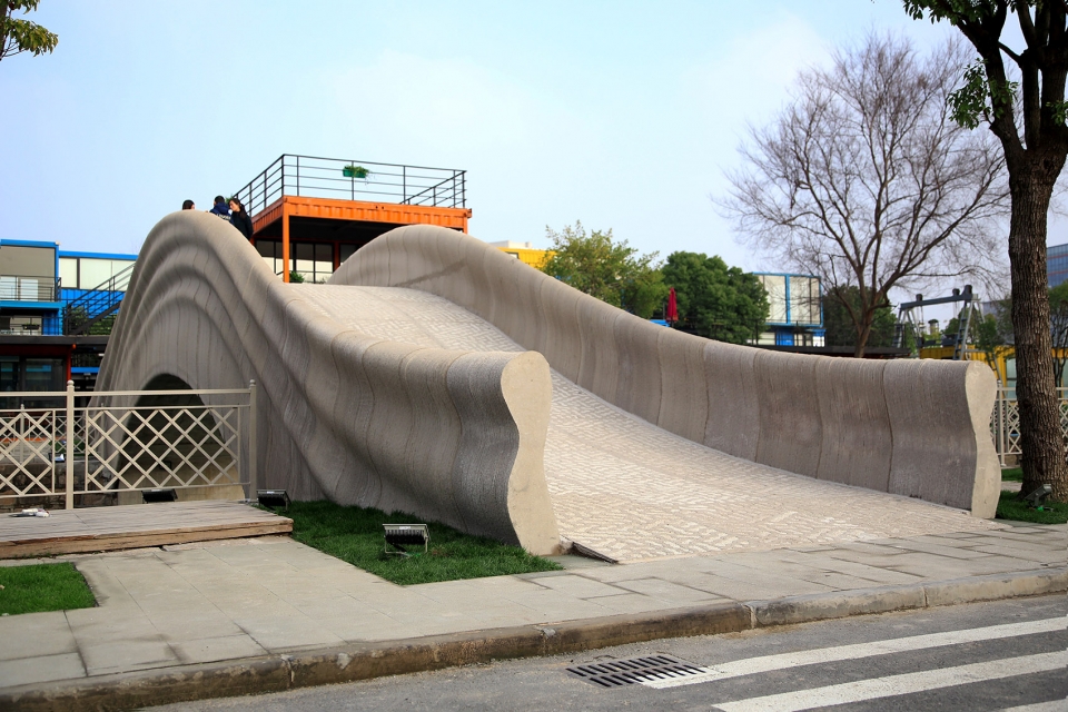 the worlds largest concrete 3d printed pedestrian bridge china by tsinghua university school of architecture zoina land joint research ce...