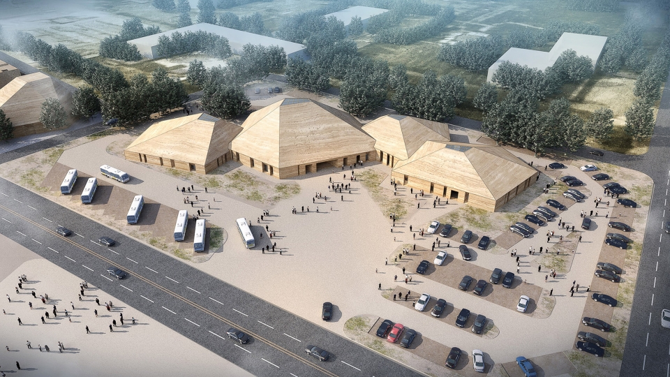 dunhuang tourism distributing center china by biad zxd architects