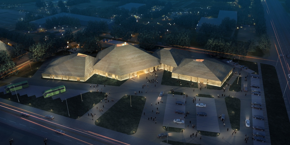 dunhuang tourism distributing center china by biad zxd architects