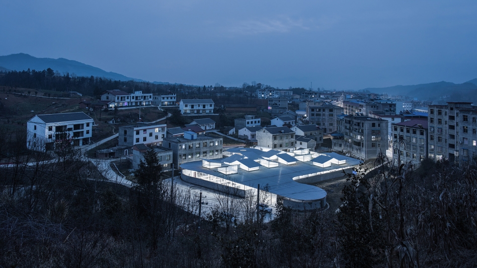 fresh food theatre vegetable market of longba town china by describing architecture studio
