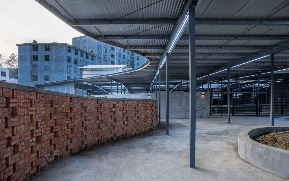 fresh food theatre vegetable market of longba town china by describing architecture studio
