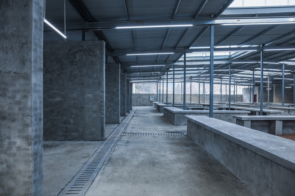 fresh food theatre vegetable market of longba town china by describing architecture studio