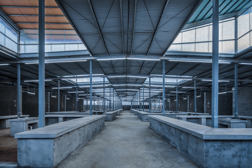fresh food theatre vegetable market of longba town china by describing architecture studio