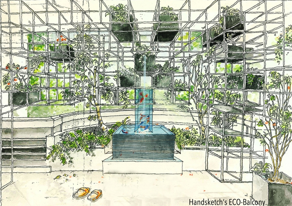 wake space up urban eco balcony by farming studio