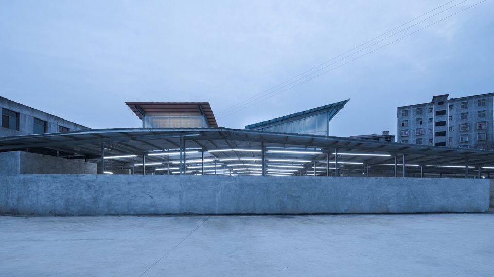 fresh food theatre vegetable market of longba town china by describing architecture studio