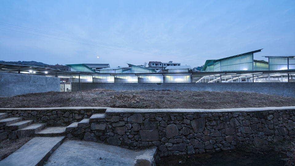 fresh food theatre vegetable market of longba town china by describing architecture studio