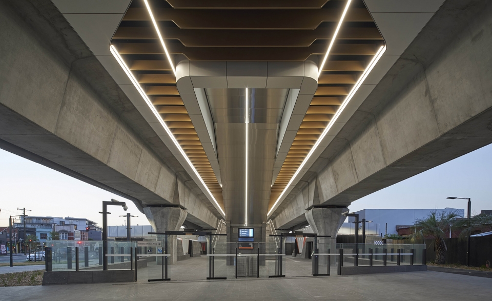 caulfield to dandenong level crossing removal by cox architecture