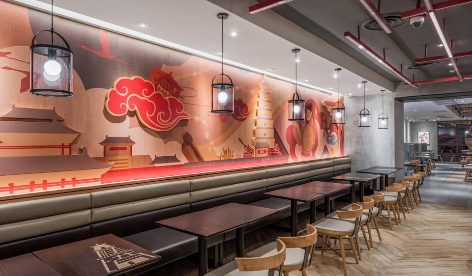 kfc the big wild goose pagoda xian china by swimming pool studio