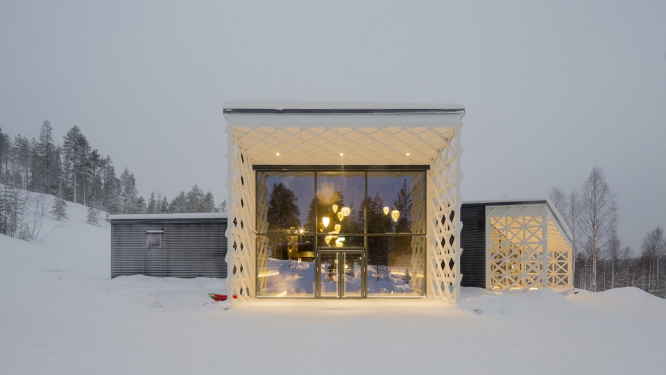 arctic treehouse hotel restaurant by studio puisto architects