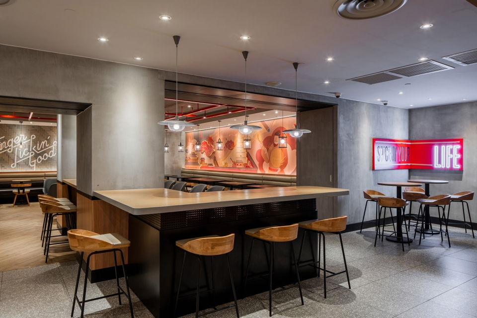 kfc the big wild goose pagoda xian china by swimming pool studio