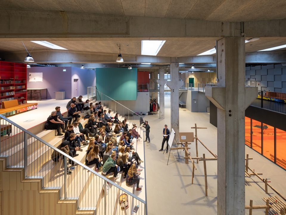 roskilde festival folk high school by mvrdv cobe