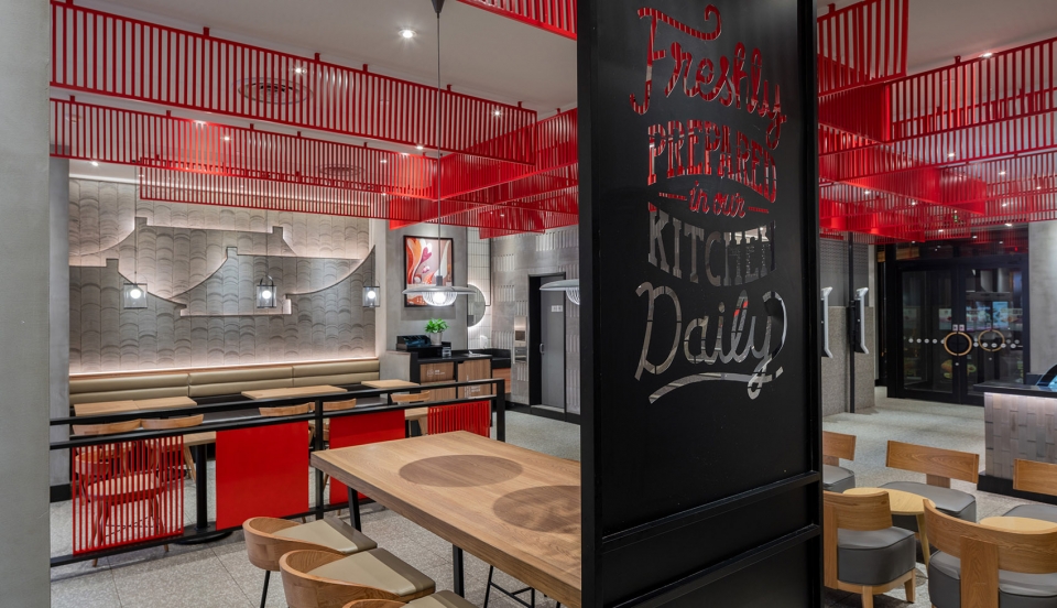 kfc the big wild goose pagoda xian china by swimming pool studio
