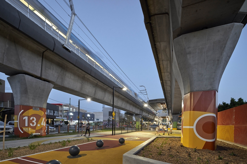 caulfield to dandenong level crossing removal by cox architecture