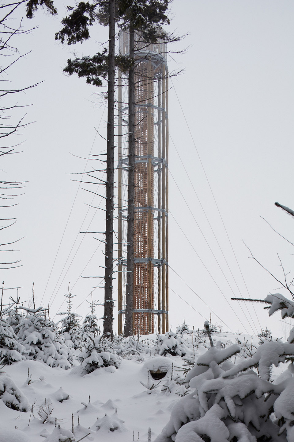 lookout tower at kralicak by hut architektury martin rajnis s r o