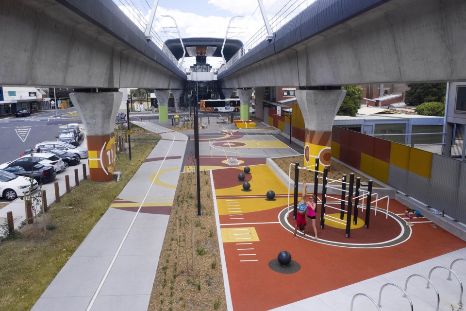 caulfield to dandenong level crossing removal by cox architecture