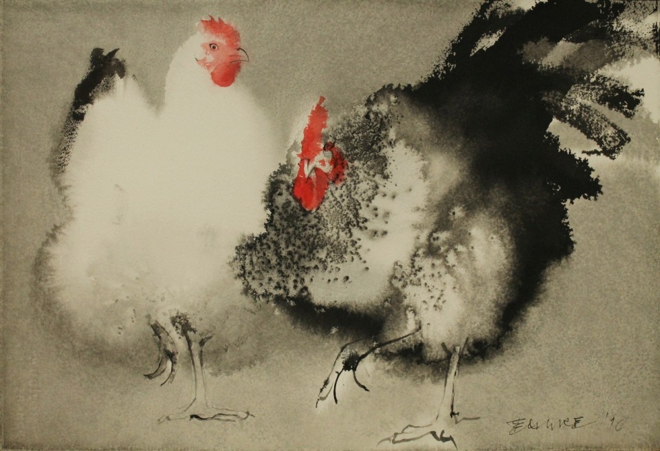 1280x875 Powerful Ink Paintings by Endre Penovac For The Year of Rooster 960x656