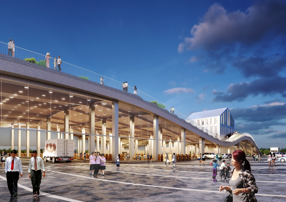 tainan xinhua fruit and vegetable market china by mvrdv