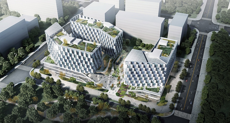 whales coming getui headquarters by lycs architecture