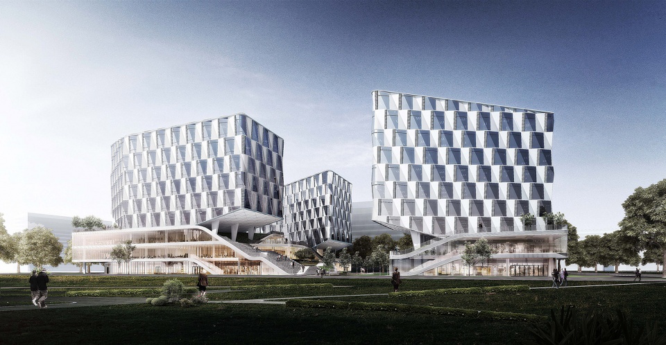 whales coming getui headquarters by lycs architecture