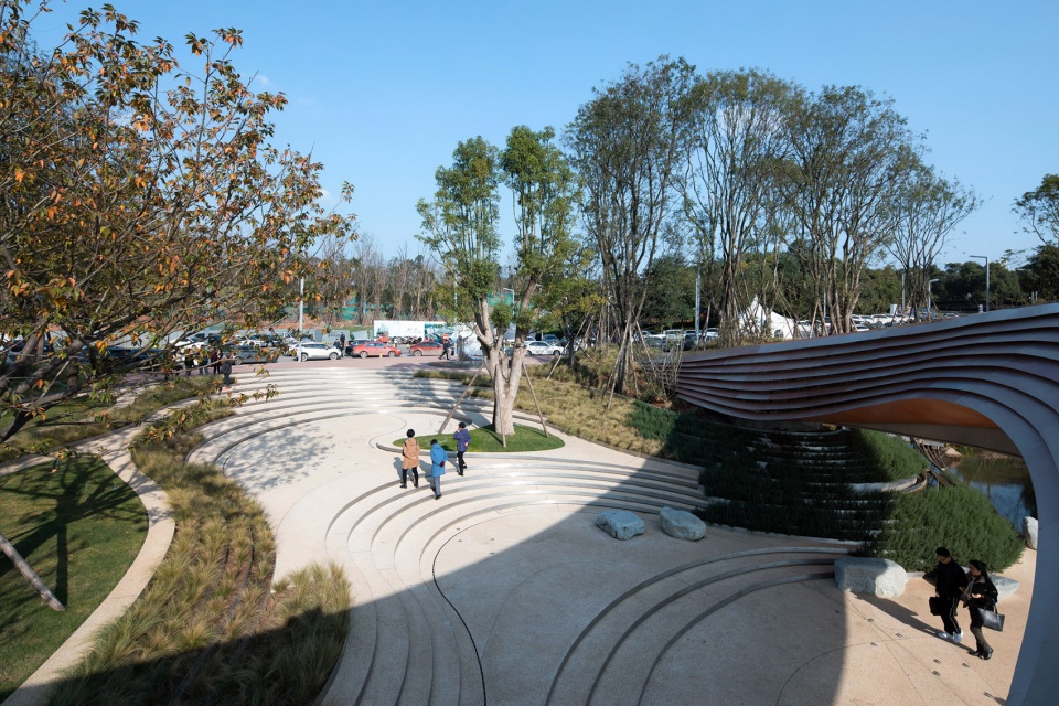 luxelakes eco city g1 art expo park china by gvl