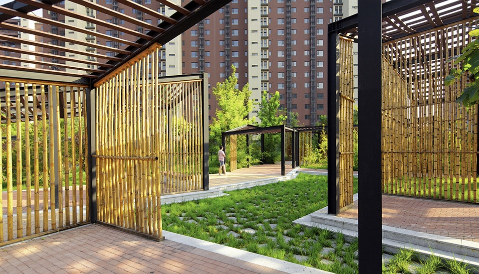 low cost resettlement community ecological landscape construction by china architecture design and research group